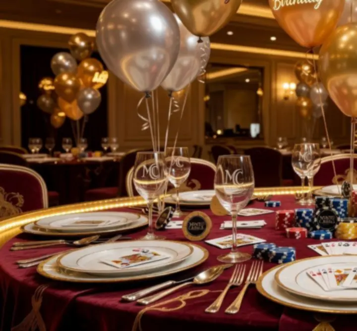 Tematyczne dekoracje urodzinowe w stylu kasynowym
