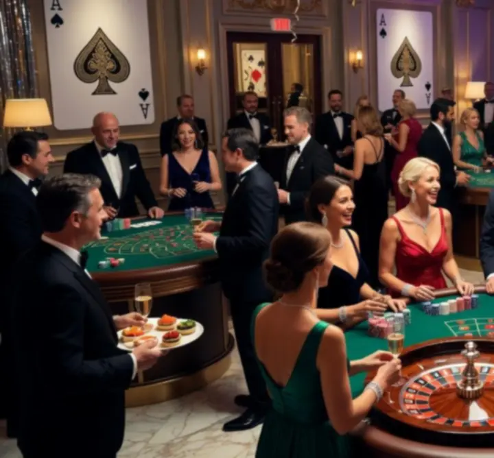 Tematyczny wieczór kasynowy w stylu Las Vegas